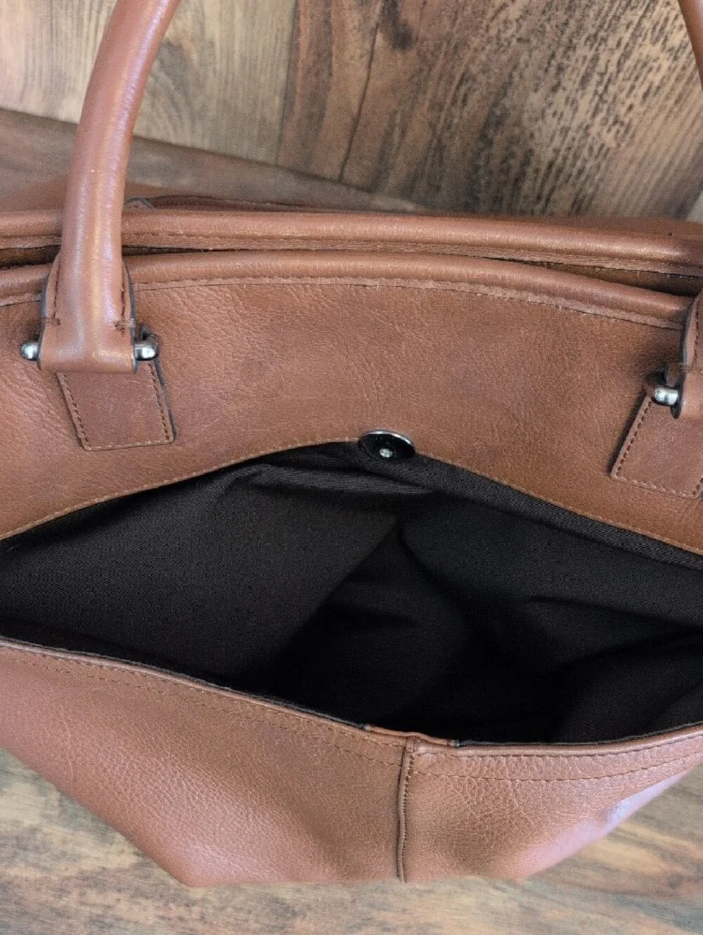 Coach Men’s Brown Leather Briefcase Tote with Detachable Shoulder Strap M398